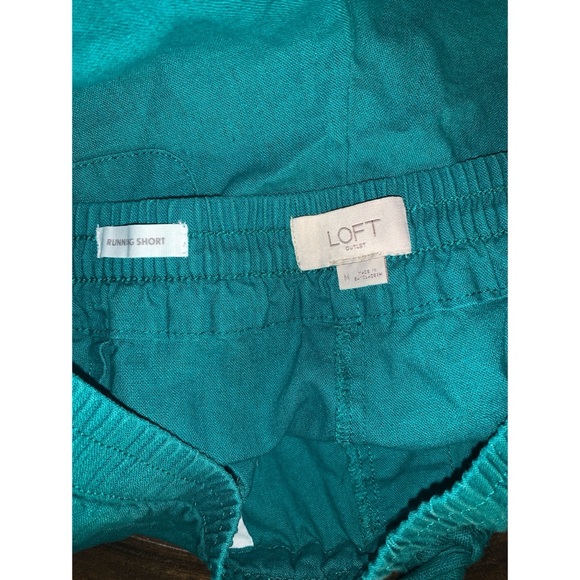 Loft Outlet Green Linen Blend Running Shorts Women’s Size Medium - Picture 4 of 5
